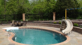 Inground Pool with Slide